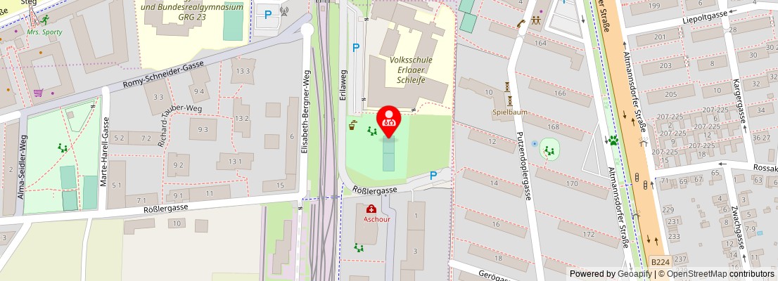 Street map section around the address