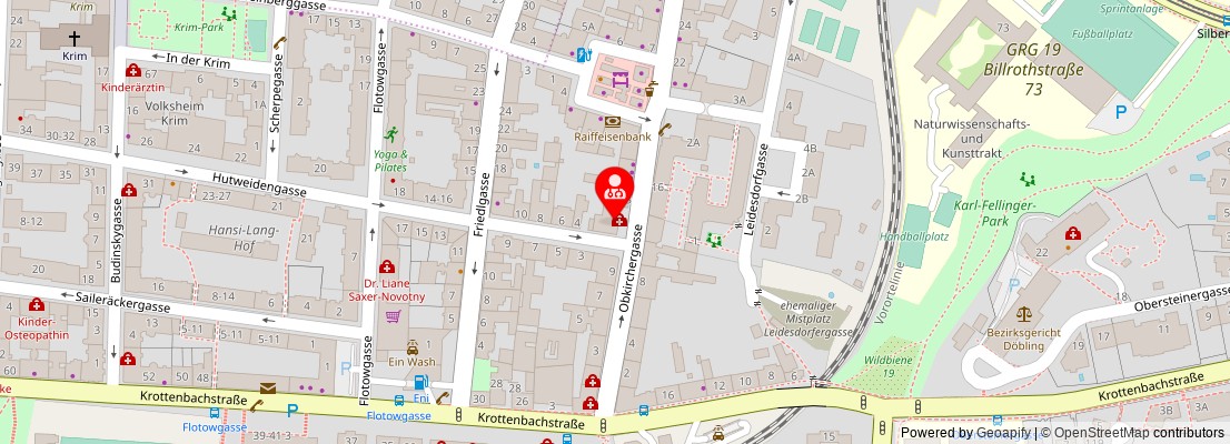Street map section around the address