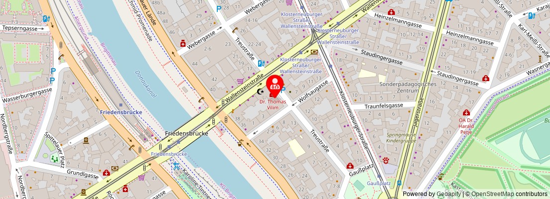 Street map section around the address