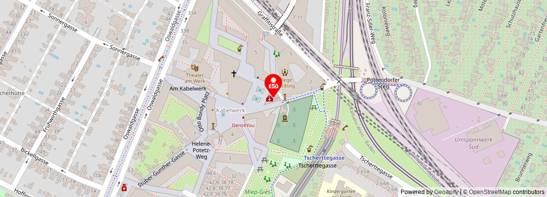 Street map section around the address