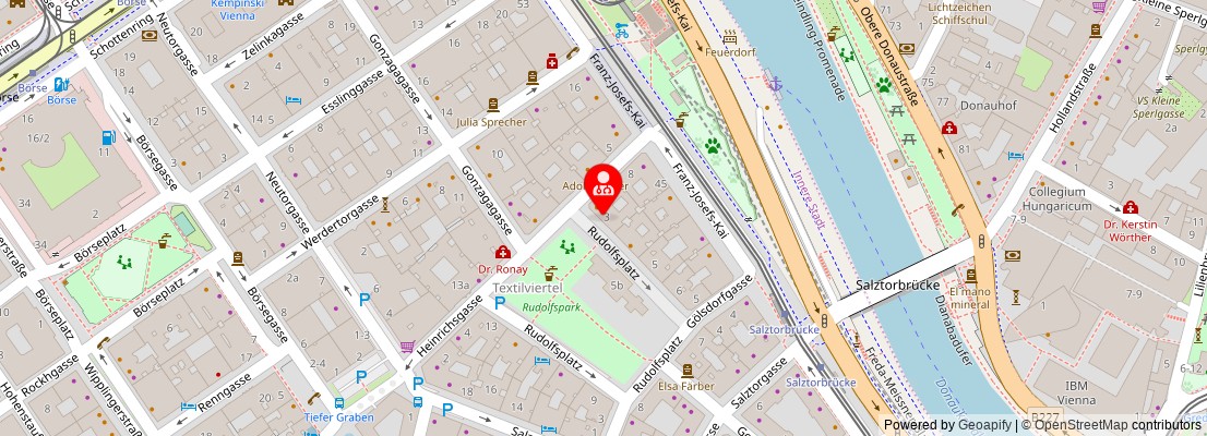 Street map section around the address