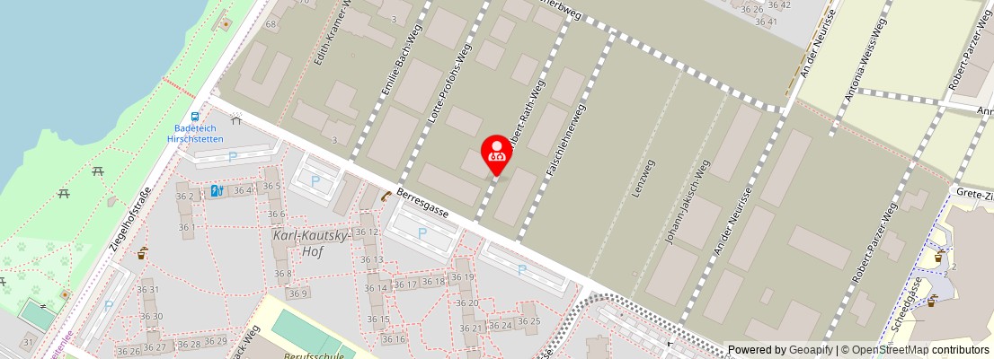 Street map section around the address
