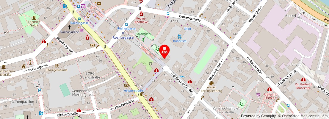 Street map section around the address