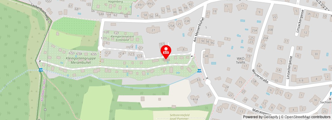 Street map section around the address