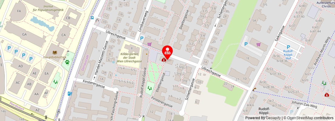 Street map section around the address