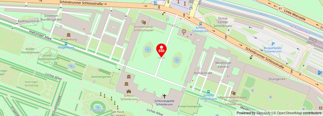 Street map section around the address