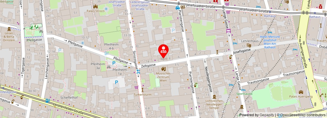 Street map section around the address