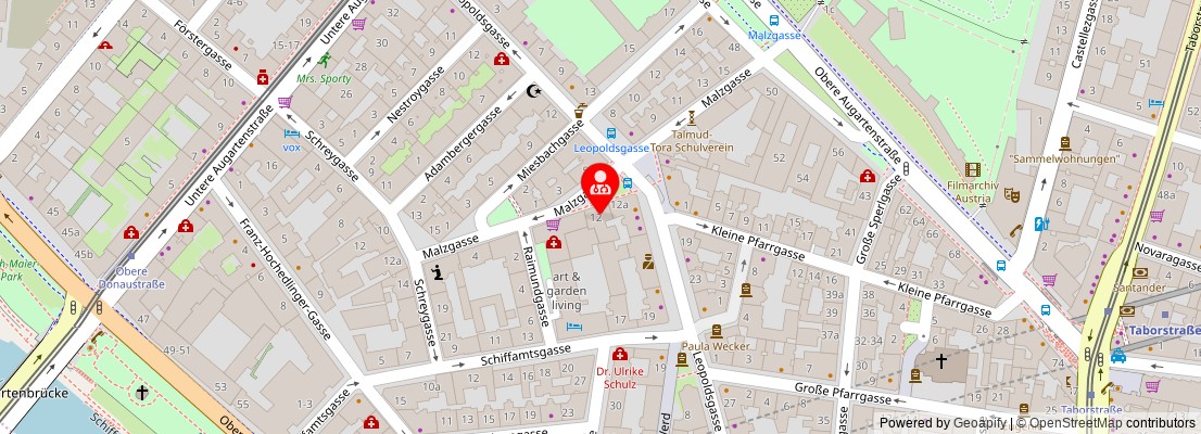 Street map section around the address