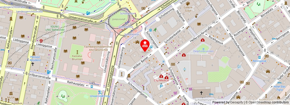 Street map section around the address