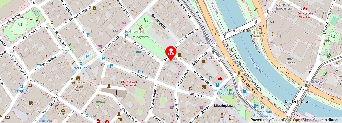 Street map section around the address