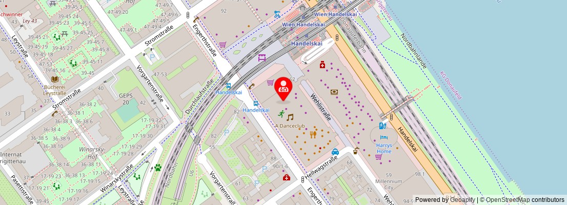 Street map section around the address