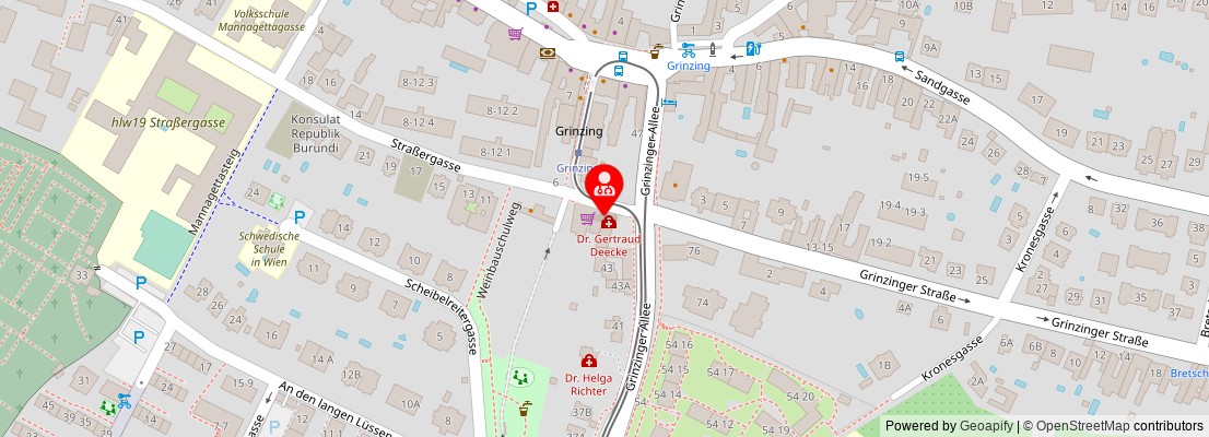 Street map section around the address