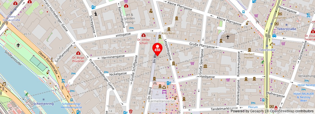 Street map section around the address