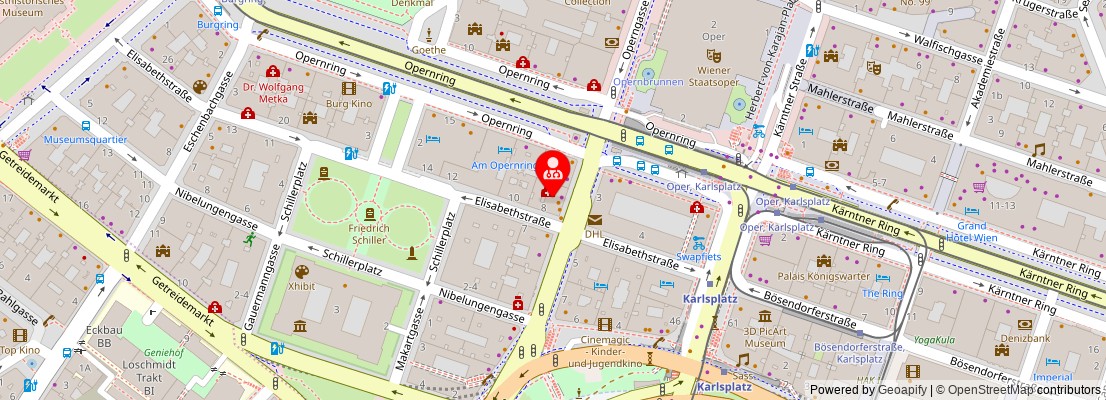 Street map section around the address