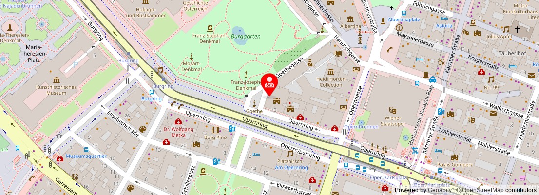 Street map section around the address