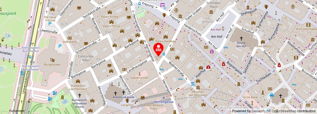 Street map section around the address