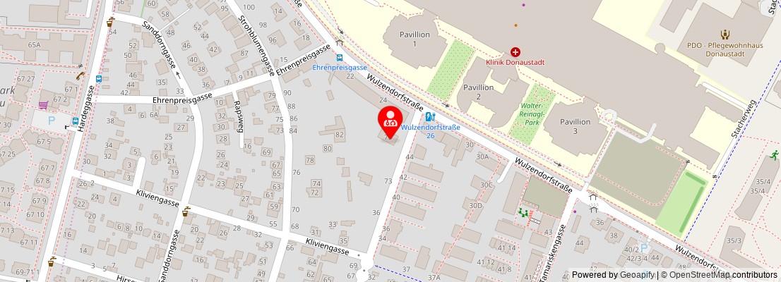 Street map section around the address