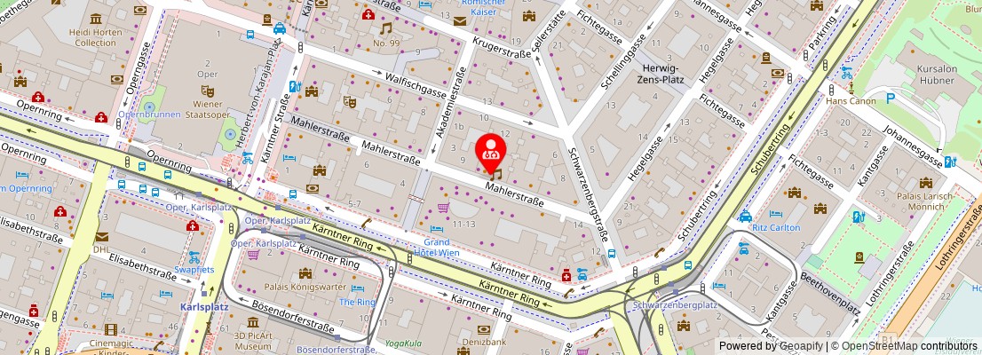 Street map section around the address