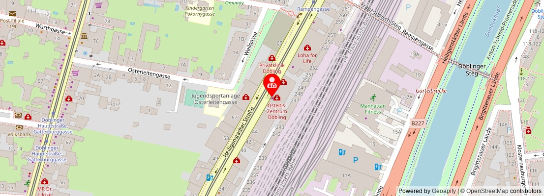 Street map section around the address