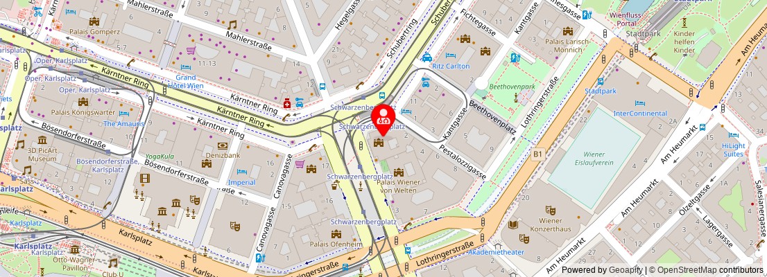 Street map section around the address