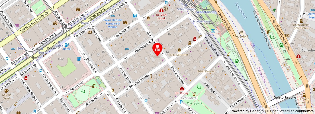 Street map section around the address