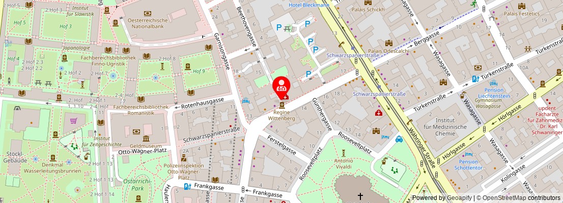 Street map section around the address