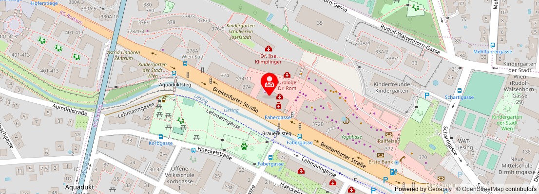 Street map section around the address