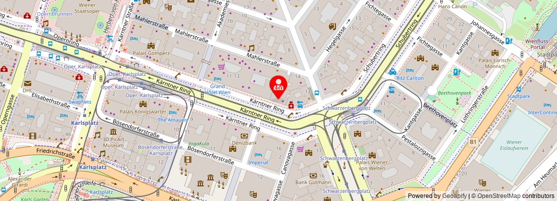 Street map section around the address