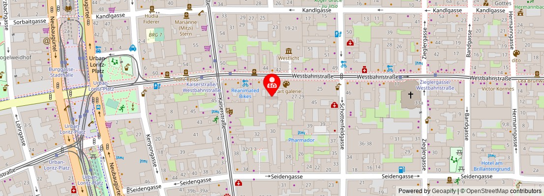 Street map section around the address