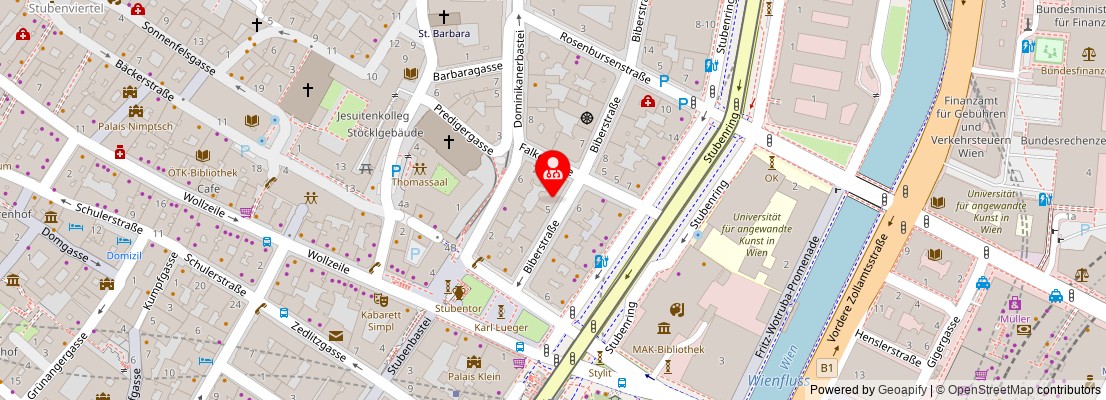 Street map section around the address