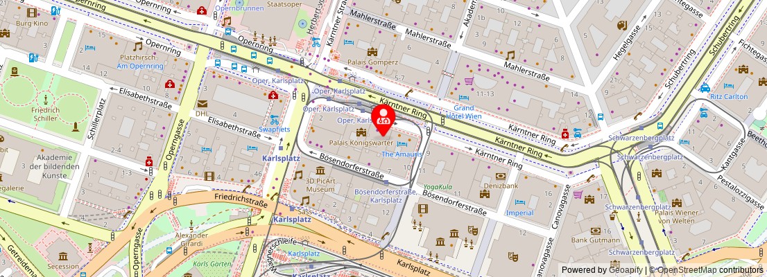 Street map section around the address