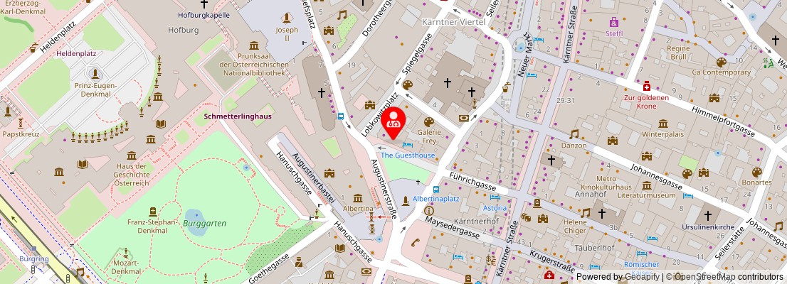 Street map section around the address