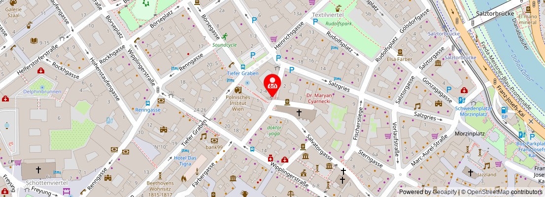 Street map section around the address