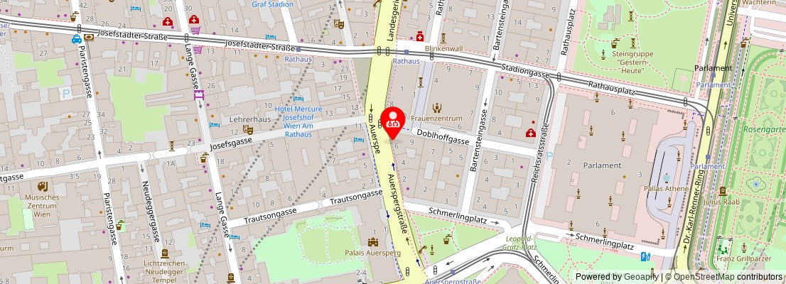 Street map section around the address