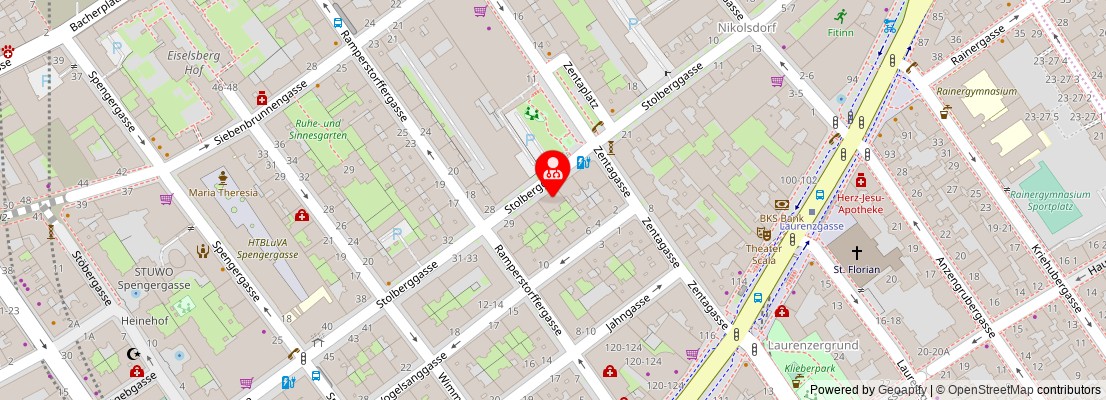 Street map section around the address