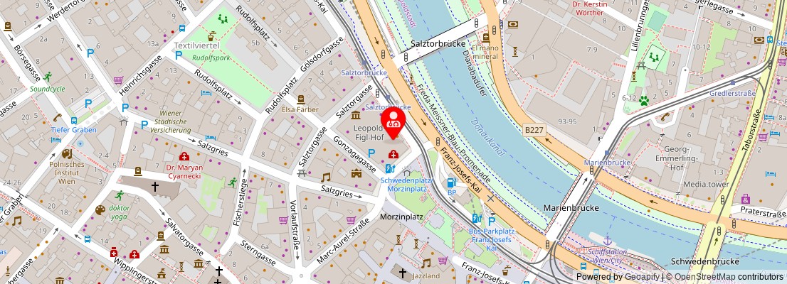 Street map section around the address