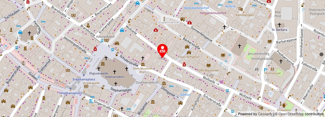 Street map section around the address