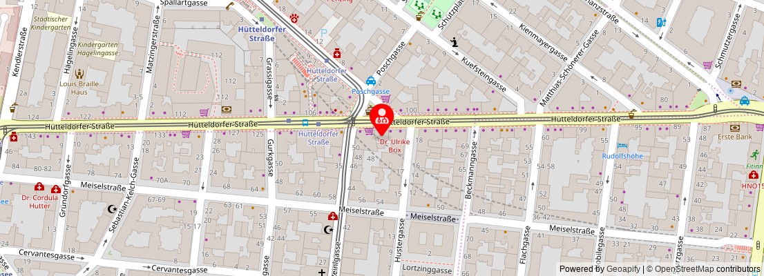 Street map section around the address