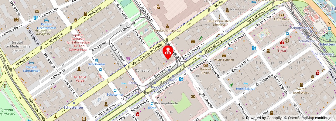 Street map section around the address