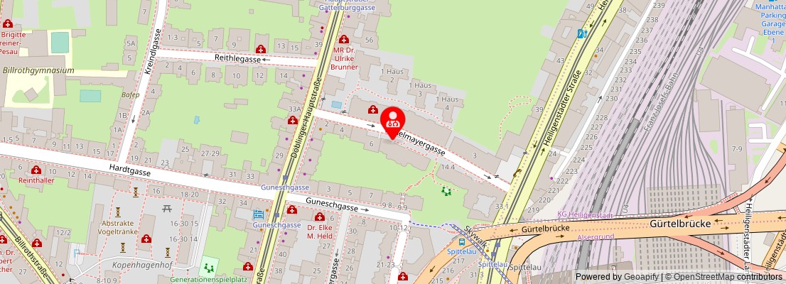 Street map section around the address