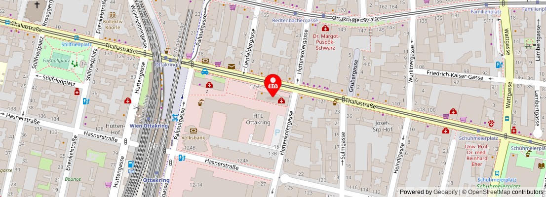 Street map section around the address