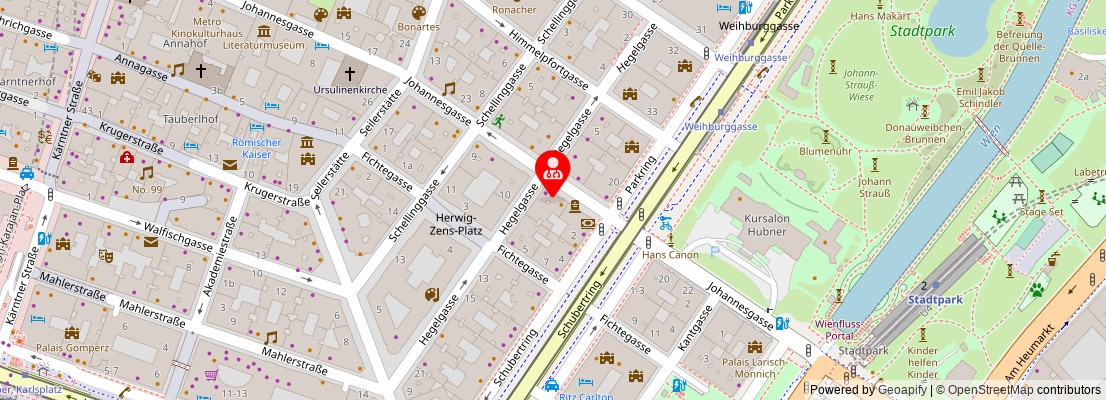 Street map section around the address