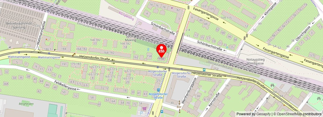 Street map section around the address