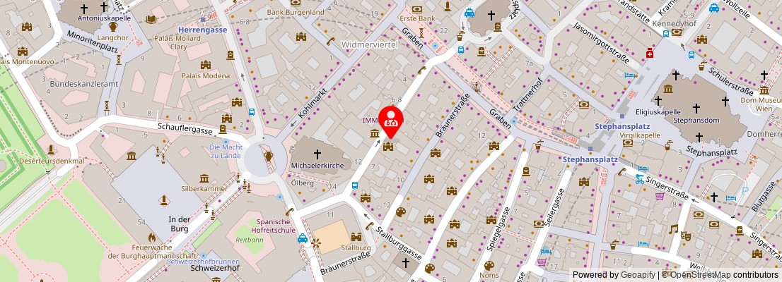 Street map section around the address