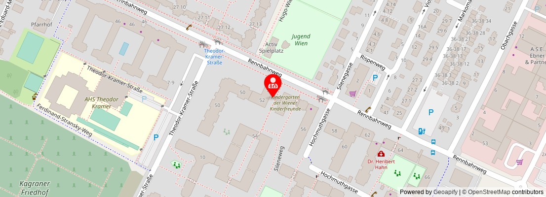 Street map section around the address