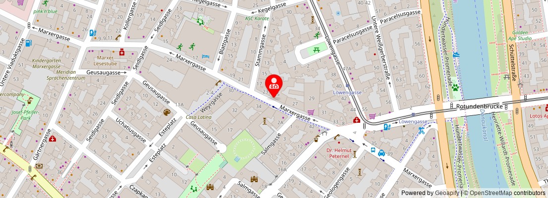 Street map section around the address