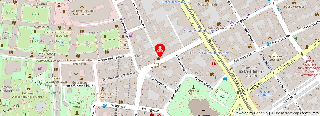 Street map section around the address