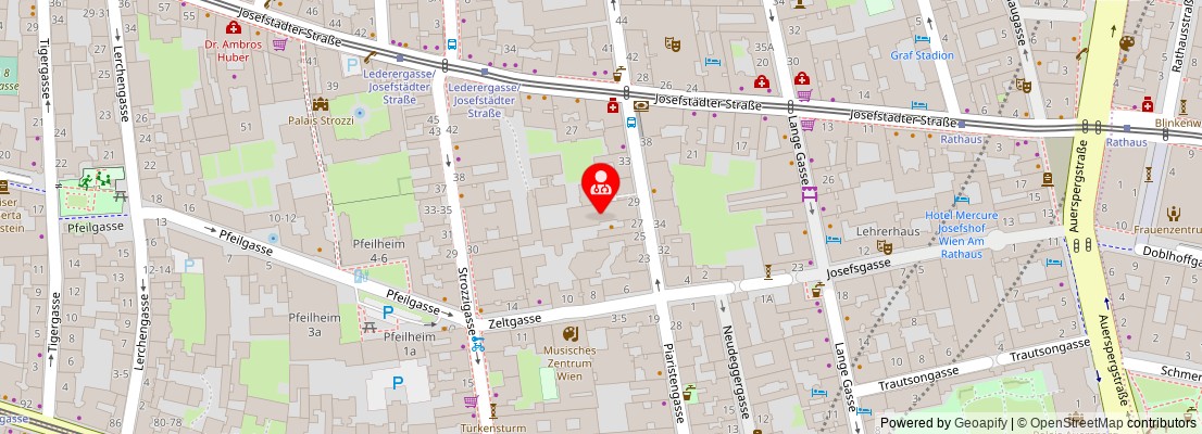 Street map section around the address