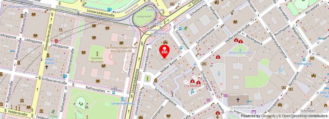 Street map section around the address