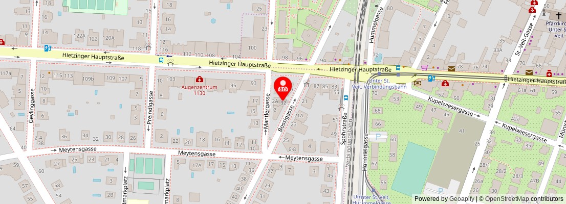 Street map section around the address